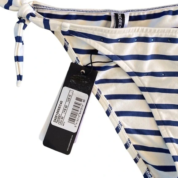 Andres Sarda Barcelona Twiggy Bikini Bottom NWT side Tie Striped - Picture 2 of 5